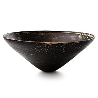 Large Greek Terracotta Deep Glazed Bowl