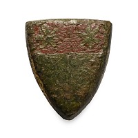Medieval Knight's Enamelled Bronze Heraldic Horse Harness Stud