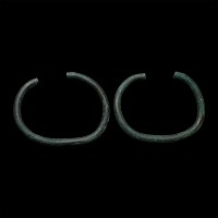 Heavy Bronze Age Ceremonial Penannular Arm-Ring Pair