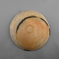 Large Bactrian Alabaster Bowl with Bronze-Encrusted Base