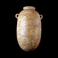 Large Phoenician Alabaster Alabastron with Hieroglyphic Inscription