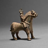Western Asiatic Bronze Statuette of a Levantine Cavalryman