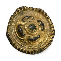 Large Tudor Gilt Bronze Horse Harness Decoration
