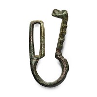 Medieval Bronze Sword Belt Hanger with Beast Head