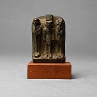Egyptian Faience Ptah, Amun-Ra and Ra-Horakhty Triad Amulet