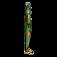 Egyptian Faience Shabti with Hieroglyphics