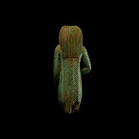 Large Egyptian Blue Faience Taweret Vessel