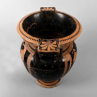 Greek Red-Figure Column Krater with Bull and Rider