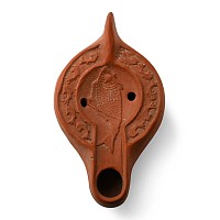 Late Roman Terracotta Lamp with Christian Fish