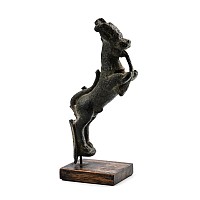 Roman Bronze Prancing Lion Statuette