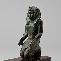 Egyptian Bronze Kneeling Figure of a King