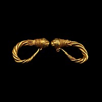 Greek Solid Gold Earring Pair