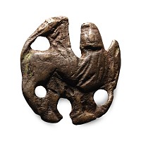 Medieval Bronze Lion of Saint Mark Mount from a Processional Cross