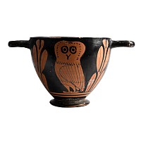 Greek Red-Figure Owl Skyphos