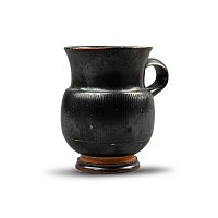 Greek Black-Glazed Thistle Mug