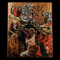 Veneto-Cretan Icon with Nativity of Christ Attributed to the Workshop of Theodore Poulakis
