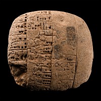 Large Proto-Sumerian Terracotta Cuneiform Tablet