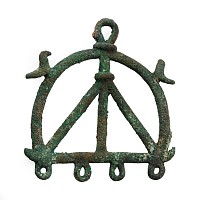 Western Asiatic Bronze Pendant with Birds