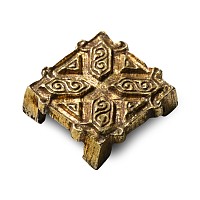Byzantine Silver-Gilt Box Mount with Scroll Cross