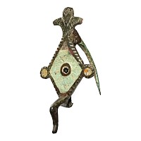 Roman Enamelled Bronze Bird Plate Brooch