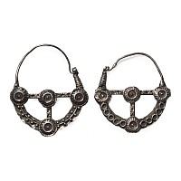 Uzbek Silver Earring Pair