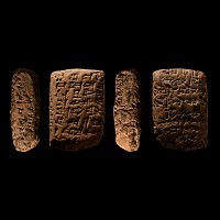 Old Babylonian Terracotta Cuneiform Tablet For the Sale of a Palm Grove during the Reign of Nur-Adad King of Larsa
