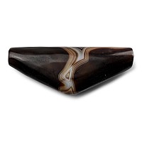 Large Bactrian Banded Agate Elbow Bead