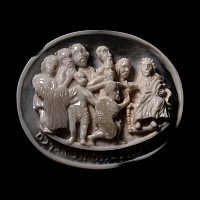 Post Medieval Agate Cameo with Scene from the Old Testament