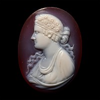 Post Medieval Cameo of a Female Portrait