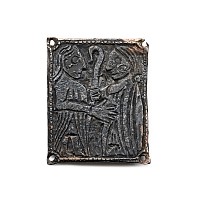 Viking Silver Freyr and Freyja Casket Mount