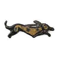 Roman Enamelled Dog Brooch