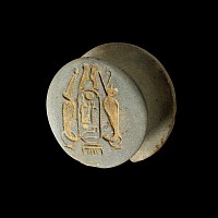 Large Egyptian Blue Faience Roundel for Ramesses II