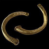 Greek Gold 'Golden Fleece' Ram-Horn Pair