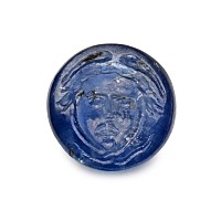 Ancient Style Sapphire Gemstone with Head of Medusa