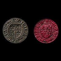 Medieval Bronze Heraldic Personal Seal Matrix