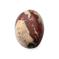 Western Asiatic Red and White Jasper Scaraboid with Semitic Inscription
