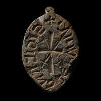 Large Medieval Lead Seal Matrix for Andrew, son of William