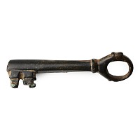 Large Medieval Bronze Door Key