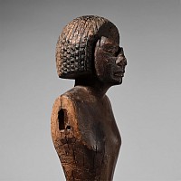 Large Egyptian Wooden Figure of a Man