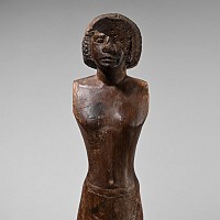 Large Egyptian Wooden Figure of a Man