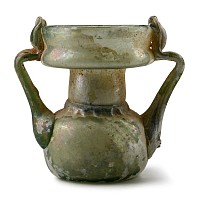 Roman Glass Handled Jar