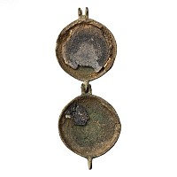 Medieval Decorated Portable Bronze Mirror Case
