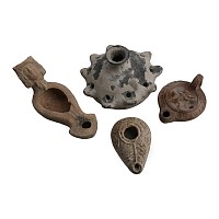 Roman Style and Other Terracotta Lamp Group