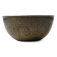 Indian Engraved Brass Bowl