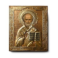 Russian Orthodox Icon with Saint Nicholas