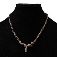 Roman Aubergine Glass and Other Bead Necklace String