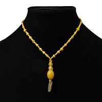 Roman Yellow Glass and Other Bead Necklace String