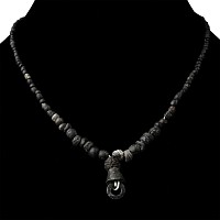 Roman Black Glass and Other Bead Necklace String