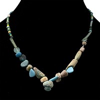 Western Asiatic Glass and Stone Bead Necklace String