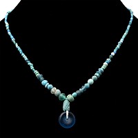 Achaemenid Blue Glass and Other Bead Necklace String